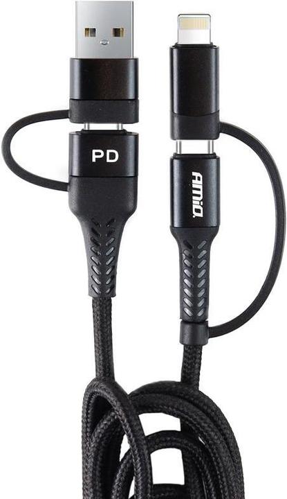 Image du produit Amio Multicâble do telefonu usb c-usb c ios usb a fulllink 100cm uc-15 (1 m, USB 1.0)