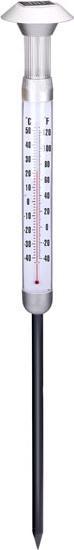 Actual product image Grundig LED Solar Light Outdoor Thermometer Earth Spike