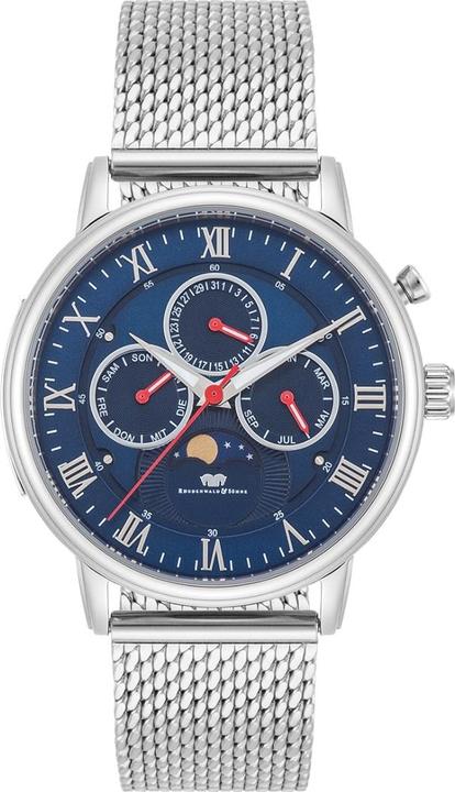 Actual product image Multifunctions Moontime II Stainless Steel Silver - 34104 (Analogue wristwatch, 40 mm)