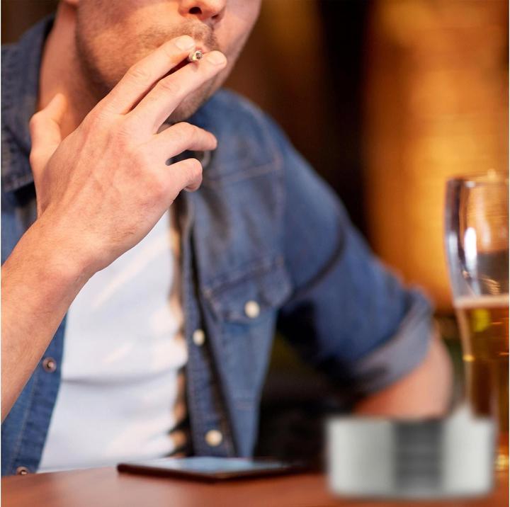 Actual product image Relaxdays Windproof Ashtray with Lid