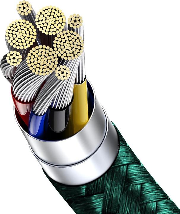 Produktbild Baseus Display Fast Charging Data Cable Type-C to Type-C 100W 2m Green (2 m, USB 2.0)