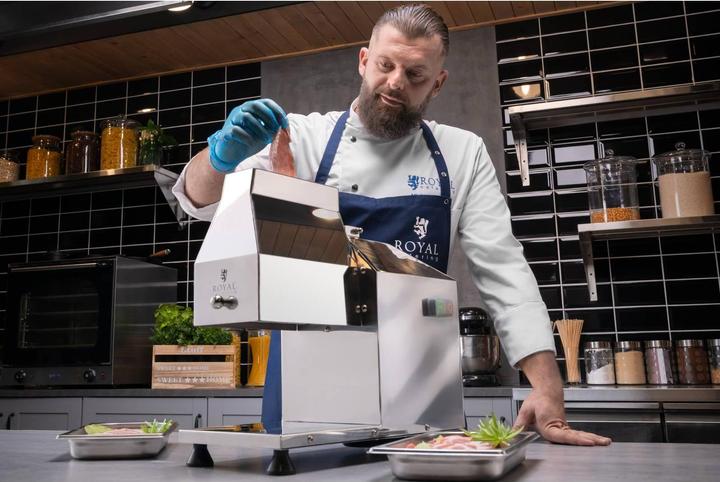 Produktbild Royal Catering Elektrischer Fleischklopfer Gastro Profi Fleischmürber 350 W 75 U/min Edelstahl