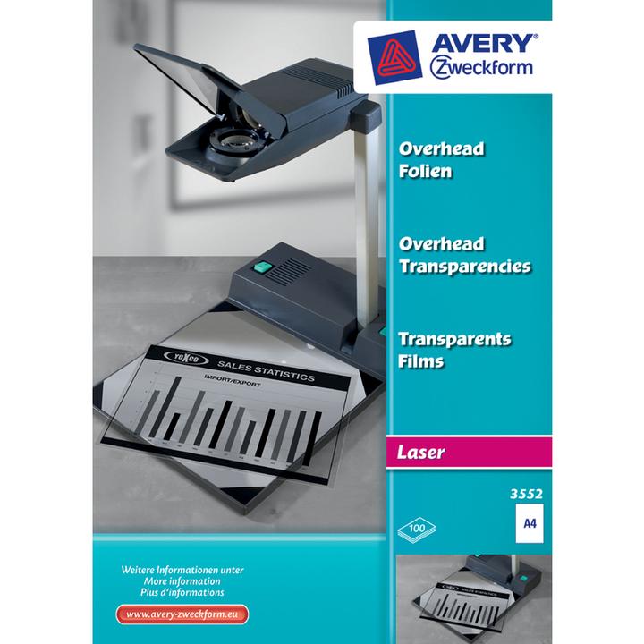 Produktbild Avery Overhead-Folien (A4, 100 Stück, 100 µm)