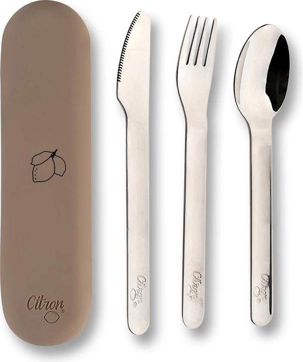 Immagine prodotto Citron Set di posate Lemon con custodia in silicone marrone