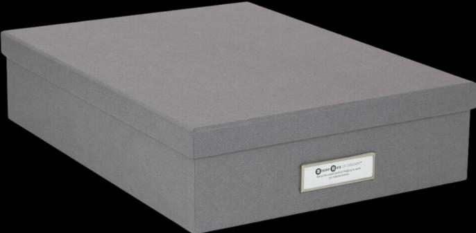 Immagine prodotto Bigso OSKAR Scatola portaoggetti A4 Grigio (26 x 35 x 8,5 cm, 7.76 l)