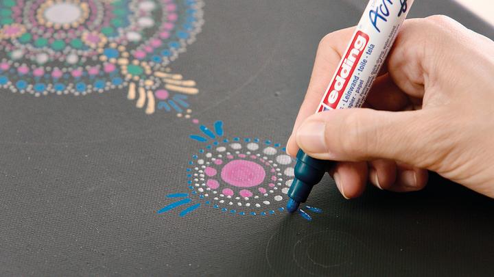 Produktbild Edding 5100 Medium (Enzianblau, Verkehrsrot, Verkehrsgelb, Gelbgrün, Schwarz, 3 mm, 5 x)