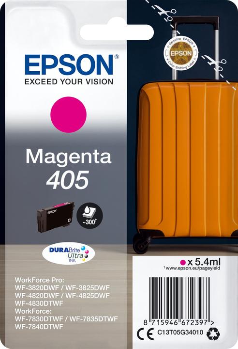 Actual product image Epson C13T05G34020 ink cartridge magenta 300 pages 54ml magenta WF-3820 7830 (M)
