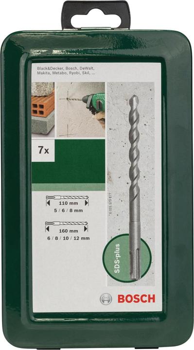 Image du produit Bosch Professional Zubehör Jeu de foreuses à béton 7 pièces SDS-plus (5-12 mm)