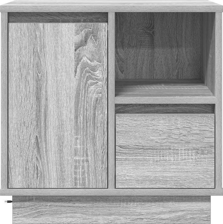 Produktbild VidaXL Grau Sonoma Holzwerkstoff Klein Nachttisch Rechteckig Modern (40 x 40 x 40 cm)