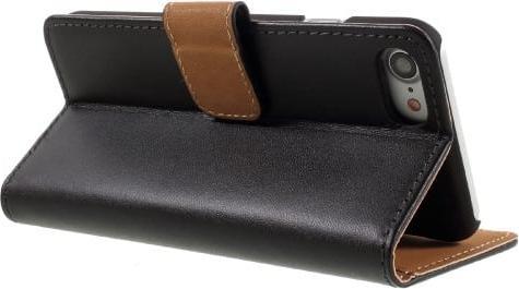 Immagine prodotto Ueli Express iPhone SE / 8 / 7 custodia a libro Custodia in vera pelle con slot per carte di credito nero (Apple iPhone 7, Apple iPhone 8, Apple iPhone SE (seconda generazione), Apple iPhone SE (terza generazione))