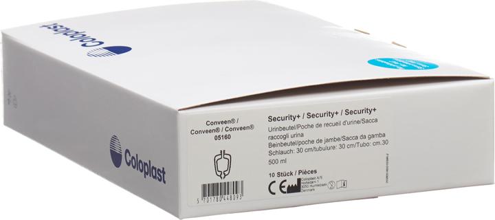 Conveen Security Plus Beinbeutel 500 ml 30 cm Rückventil, 10 Stück