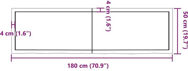 Produktbild VidaXL Oak Nature (180 x 50 x 4 cm)