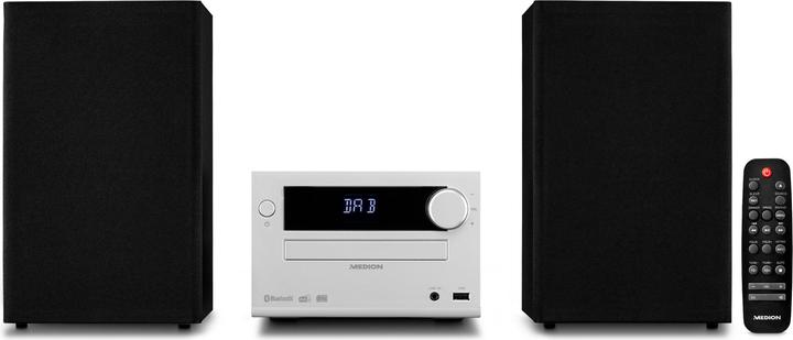 Produktbild Medion LIFE E64482 Micro-Audio-System, DAB+/PLLUKW Stereo Radio, Empfang von Radiosendern in brillanter Ton (CD Player, Bluetooth, 1x 30 W)