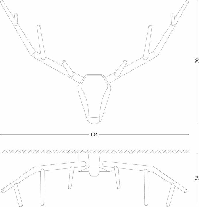 Image du produit Klybeck Porte-manteau mural pour trophée de chasse Yy