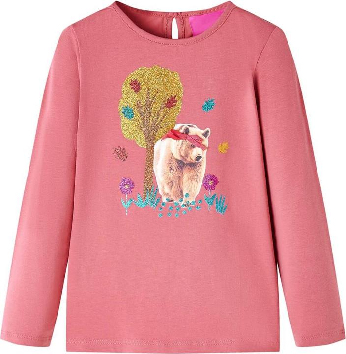 Produktbild VidaXL Kinder-Langarmshirt Altrosa 140,Material: 95 % Baumwolle. 5 (140)