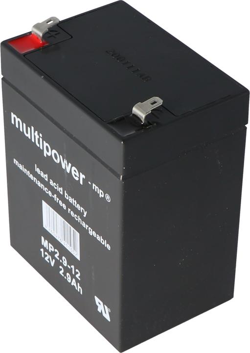 Immagine prodotto Multipower Batteria MP2.9-12 Batteria al piombo, connettori Faston da 4,8mm (12 V, 2.90 Ah)