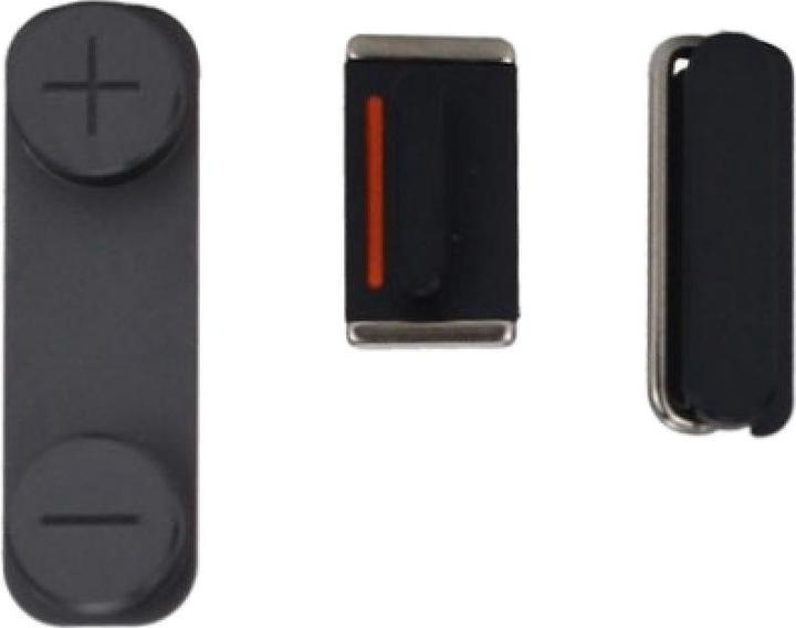 Produktbild Foxconn iPhone 5 Button Set Power Mute Volume Graphit schwarz (iPhone 5)