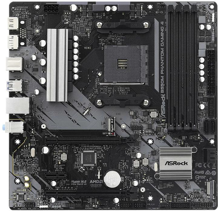Actual product image AsRock B550M Phantom Gaming 4 (AM4, AMD B550, mATX)