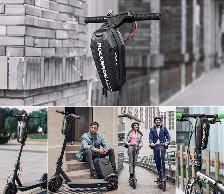 Produktbild Rockbros B62-1 Fahrradtasche für Lenker oder Rahmen 3 l - Schwarz (3 l, Rahmentasche, Lenkertasche)