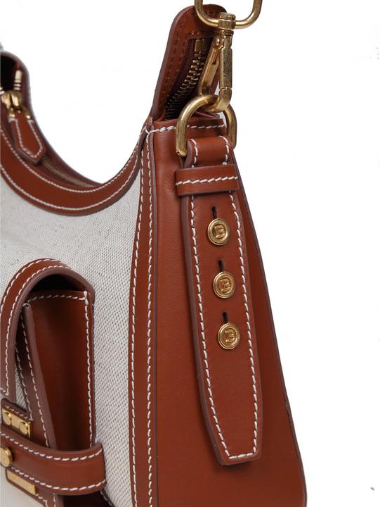 Image du produit Balmain b-buzz hobo bag en toile et cuir