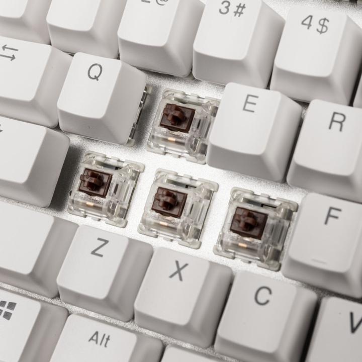 Produktbild Glorious PC Gaming Race PC Gaming Race GMMK Full Size White Ice Edition - Gateron-Brown, USA-Layout (US, Kabelgebunden)