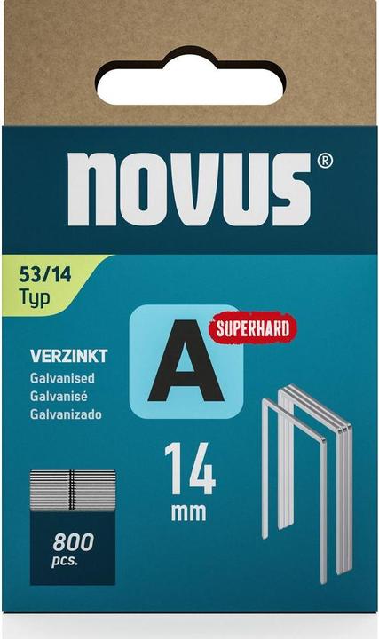 Produktbild Novus Feindrahtklammern A 53 14mm Super Hard