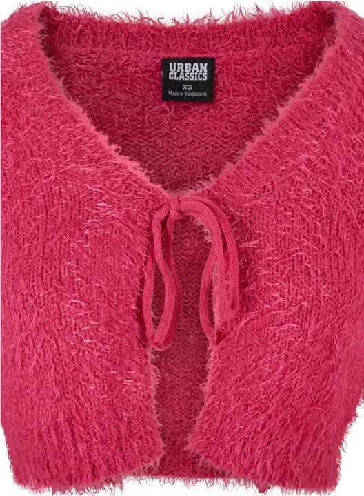 Actual product image Urban Classics Ladies Tied Cropped Feather Cardigan - 117653 (S)