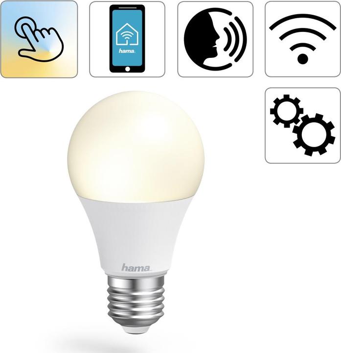 Immagine prodotto Hama WLAN LED-Lampe (E27, 10 W, 806 lm, 1 x, A)