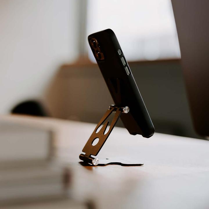 Actual product image Swedish Posture Ergonomic foldable aluminum table mount for smartphone