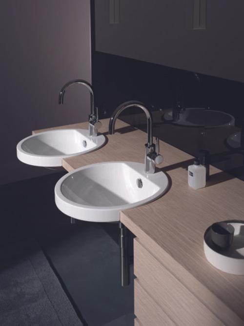 Actual product image Alape semi-recessed basin HB.S450H, round Ø 45.0cm, 29000000, white (475 mm, 450 mm)