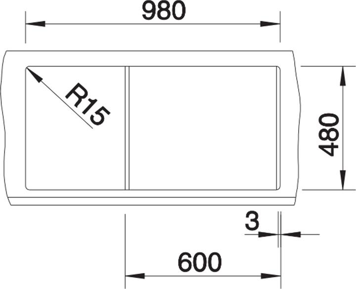 Produktbild Blanco Metra 6 S (Aufsatzspülbecken, 100 cm, 50 cm)