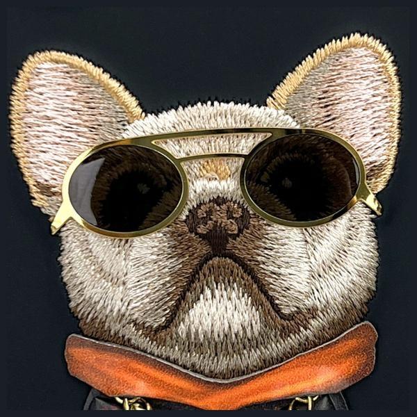 Actual product image Audi Nimmy case iPhone 16 6.1" black Glasses Cool Dog (Apple iPhone 16)