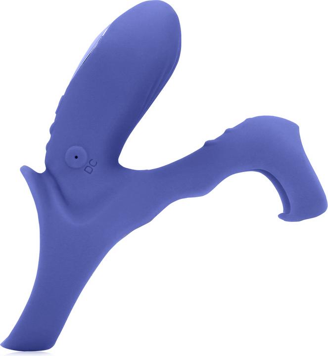 Productafbeelding Loveline Vibrating Cockring with Clit Stimulation - Tamiya Blue (4.20 cm)