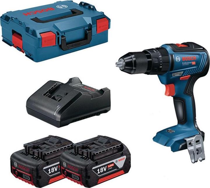 Cordless impact drill, 2x batteries