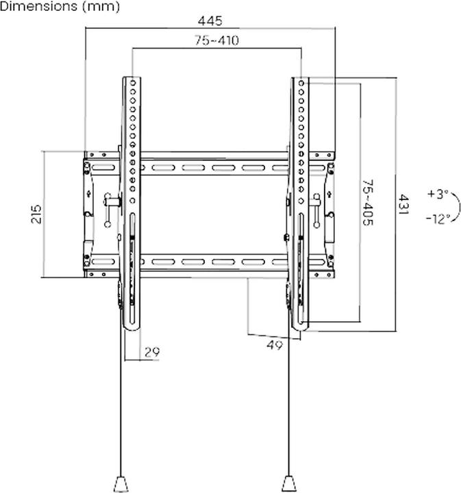 Produktbild Wiltec TV Halterung 32"–70" TV Wandhalterung schwenkbar 70kg Fernsehhalterung (Wand, 70", 70 kg)