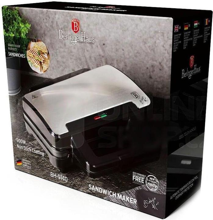 Image du produit BerlingerHaus ELECTRIC. Grille-pain 900 W SANDWICHER FACTORY BH-9140