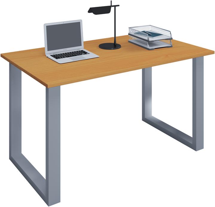 Immagine prodotto VCM Scrivania in legno Tavolo per computer Lona U Alu Silver (80 x 50 x 76 cm)
