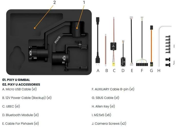Immagine prodotto Gremsy Gimbal Pixy U universale (Protezione dei droni, Universale)