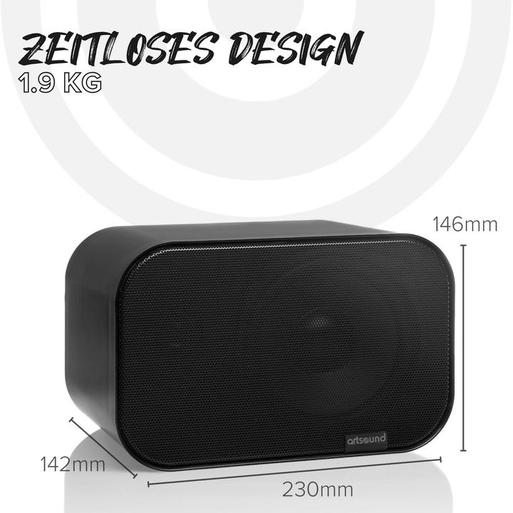 Immagine prodotto Artsound UNI40 B Zwart luidspreker (Set)