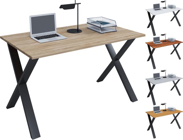 Produktbild VCM Premium Büromöbel Schreibtisch Lona X Schwarz (140 x 50 x 76 cm)