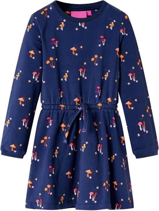 Actual product image VidaXL Children's dress navy blue 140,Material: 92 % cotton. 8 (140)