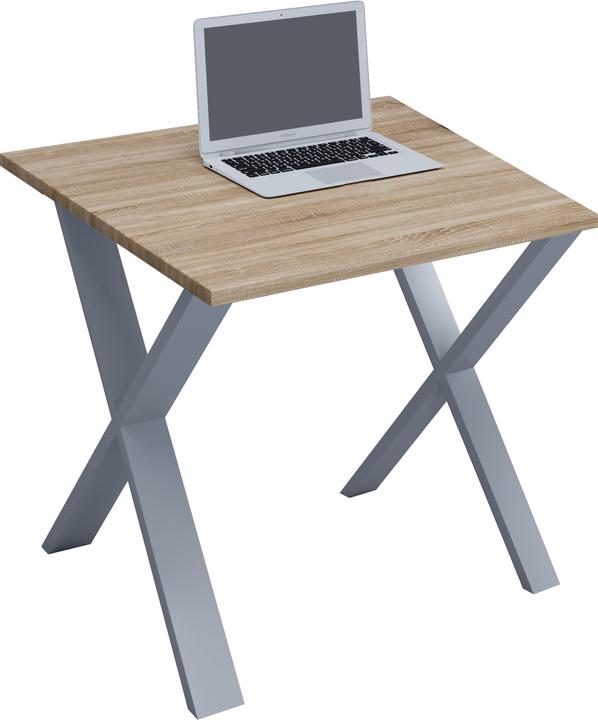 Produktbild VCM Premium Büromöbel Schreibtisch Lona X Silber (80 x 80 x 76 cm)