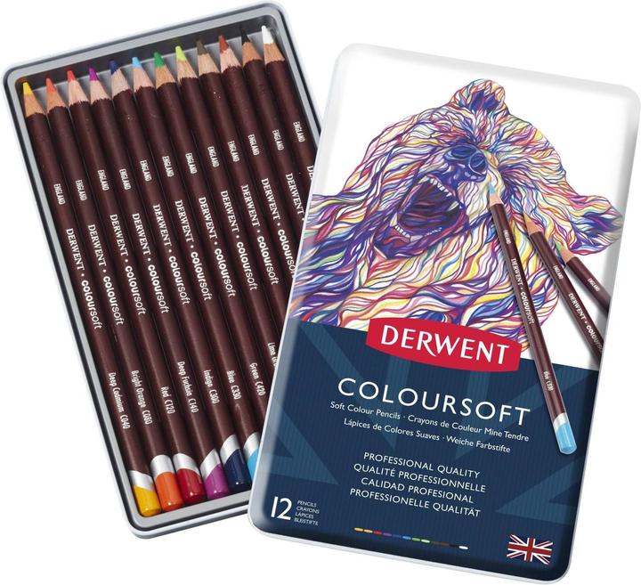 Image du produit Derwent Coloursoft Pencils, 12 Tin (12 x)