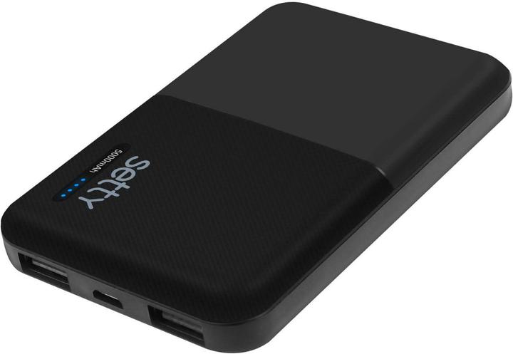 Actual product image Setty 5000mAh powerbank with 2x 1A USB ports (5000 mAh)