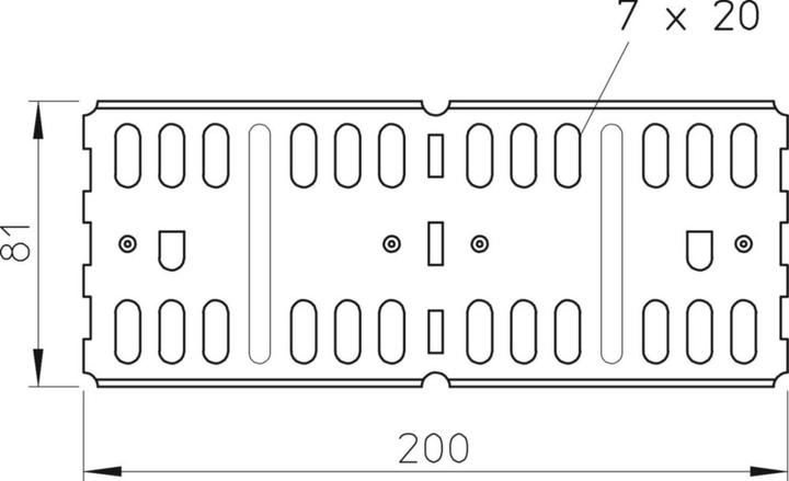 Actual product image OBO Bettermann Longitudinal and angular connector RLVL 85 85x200