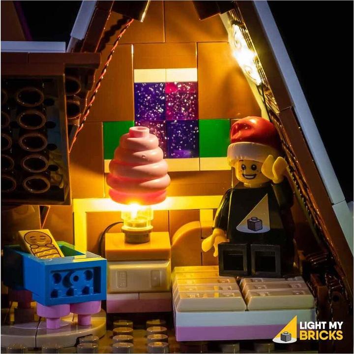 Actual product image Light my bricks LED light set for LEGO gingerbread house