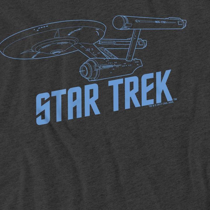 Actual product image Unisex Adult Enterprise Outline T-Shirt (XL)