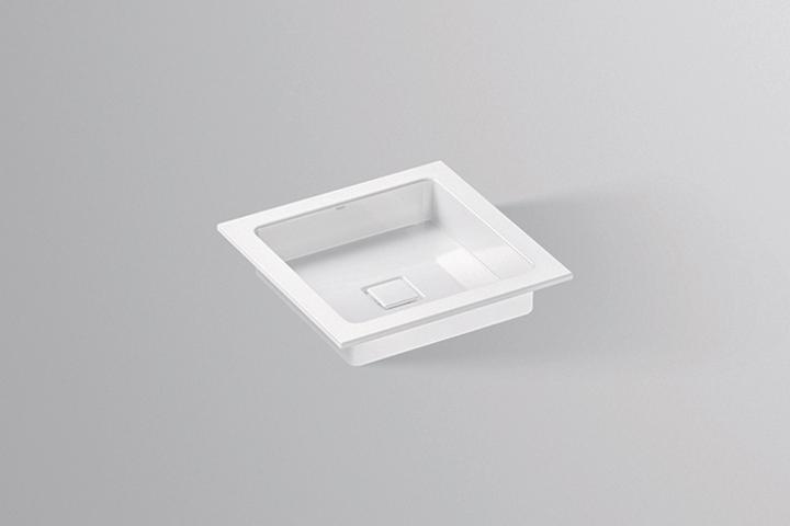 Produktbild Alape Einbaubecken EB.Q450, quadratisch B: 450mm H: 94mm T: 450mm, 2302000000, weiss (450 mm, 450 mm)