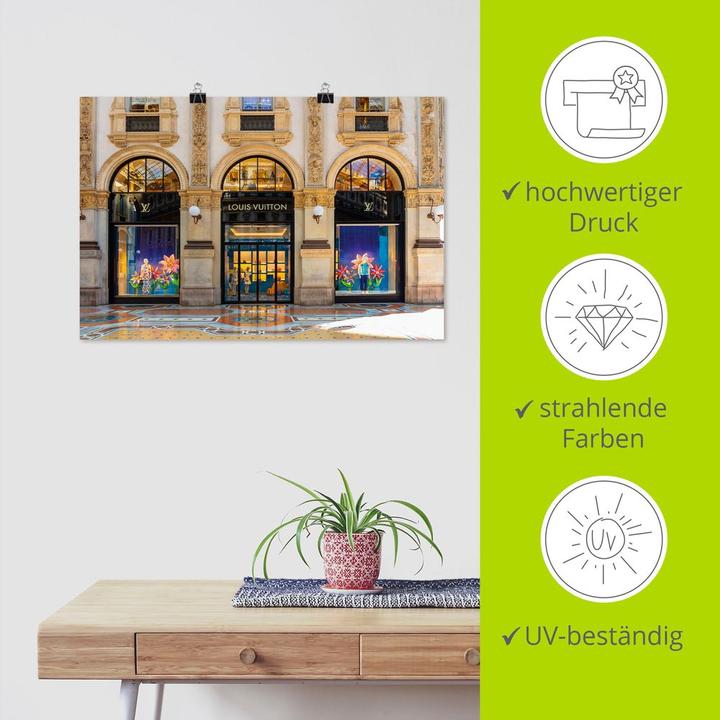 Produktbild Artland Schaufenster Luxusgeschäft LOUIS VUITTON U4TJ (90 x 60 cm)