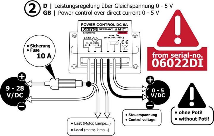 Actual product image Kemo Power controller module M171